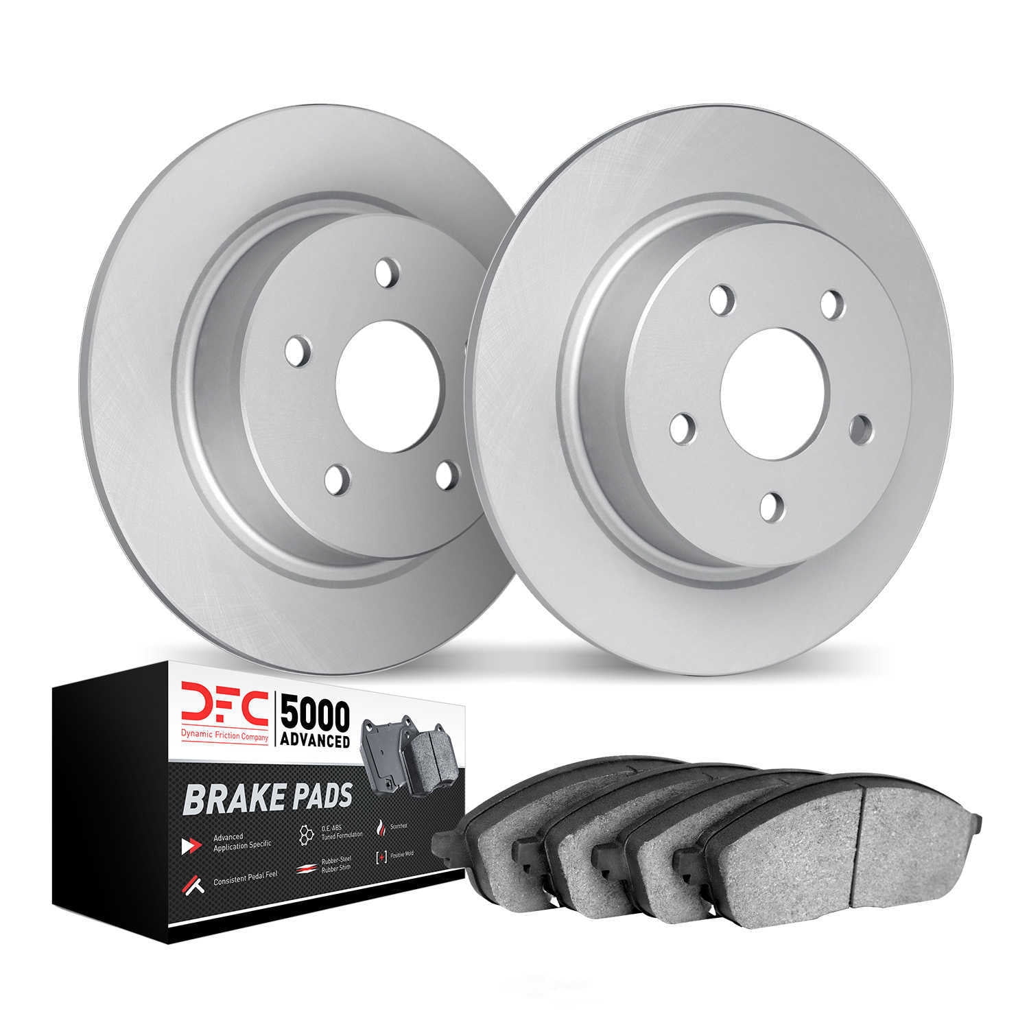 Dynamic Friction Company 4502-54244 DFC GEOSPEC Rotors with 5000 Advanced Brake Pads