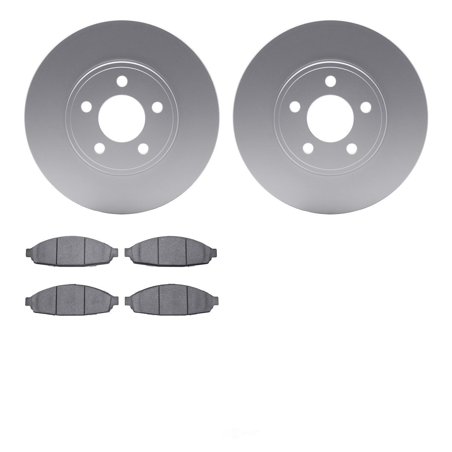 Dynamic Friction Company 4502-56014 DFC GEOSPEC Rotors with 5000 Advanced Brake Pads
