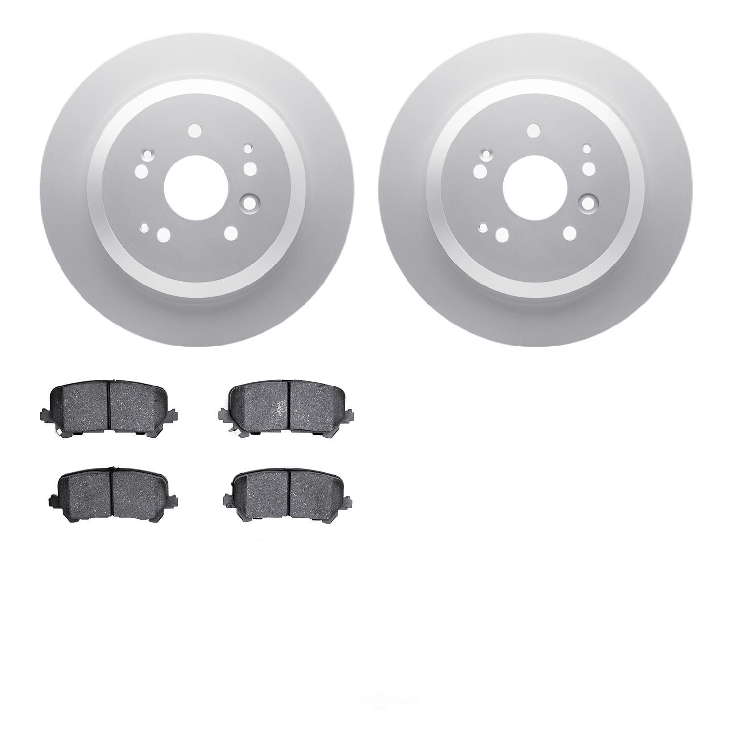 Dynamic Friction Company 4502-58043 DFC GEOSPEC Rotors with 5000 Advanced Brake Pads