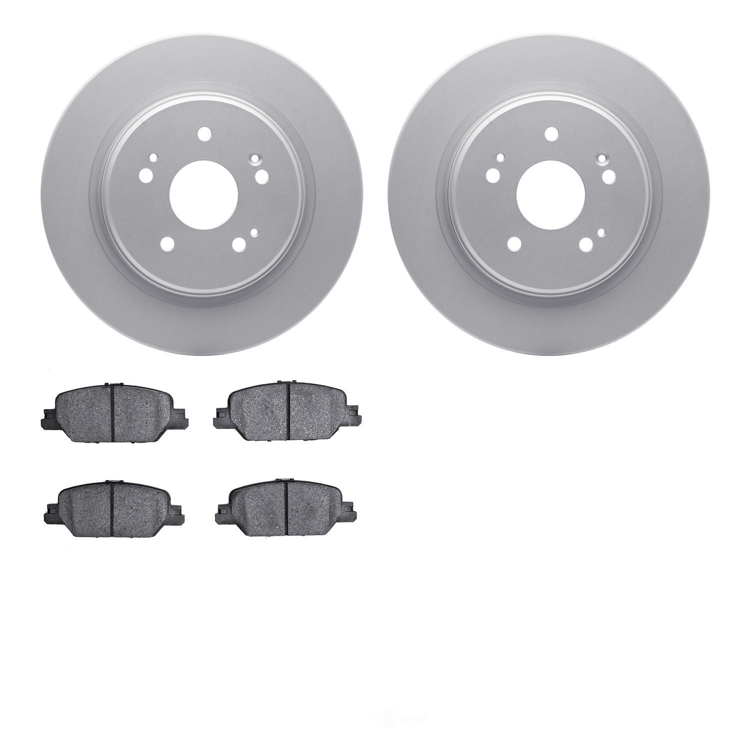 Dynamic Friction Company 4502-58045 DFC GEOSPEC Rotors with 5000 Advanced Brake Pads
