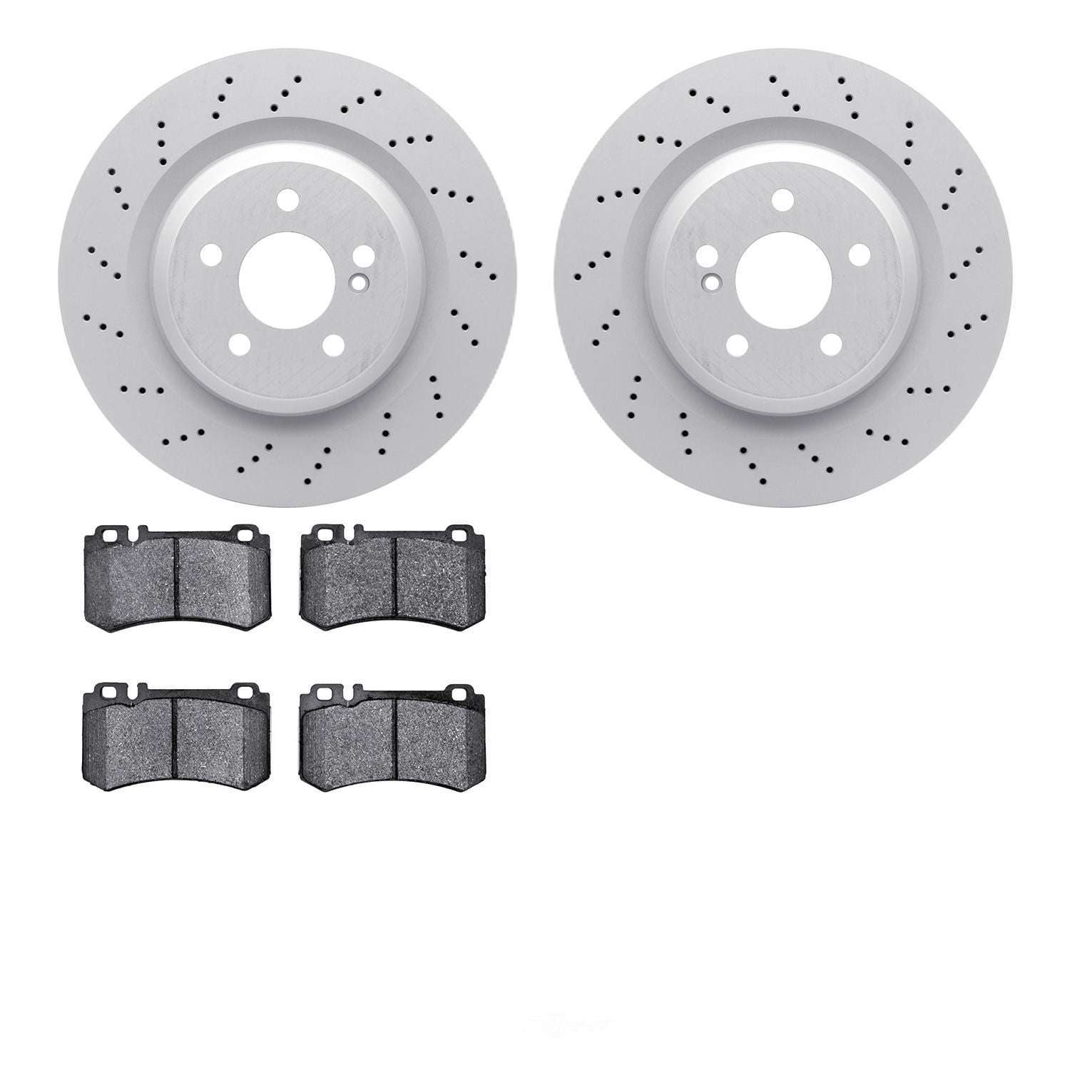 Dynamic Friction Company 4502-63156 DFC GEOSPEC Rotors with 5000 Advanced Brake Pads