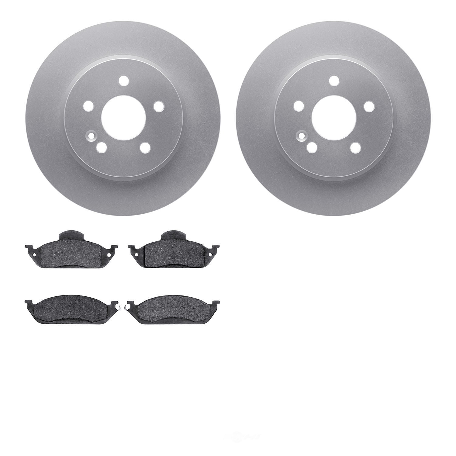 Dynamic Friction Company 4502-63198 DFC GEOSPEC Rotors with 5000 Advanced Brake Pads
