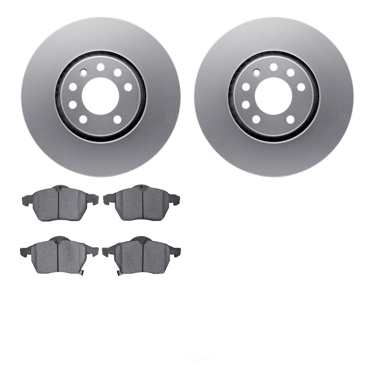 Dynamic Friction Company 4502-65030 DFC GEOSPEC Rotors with 5000 Advanced Brake Pads