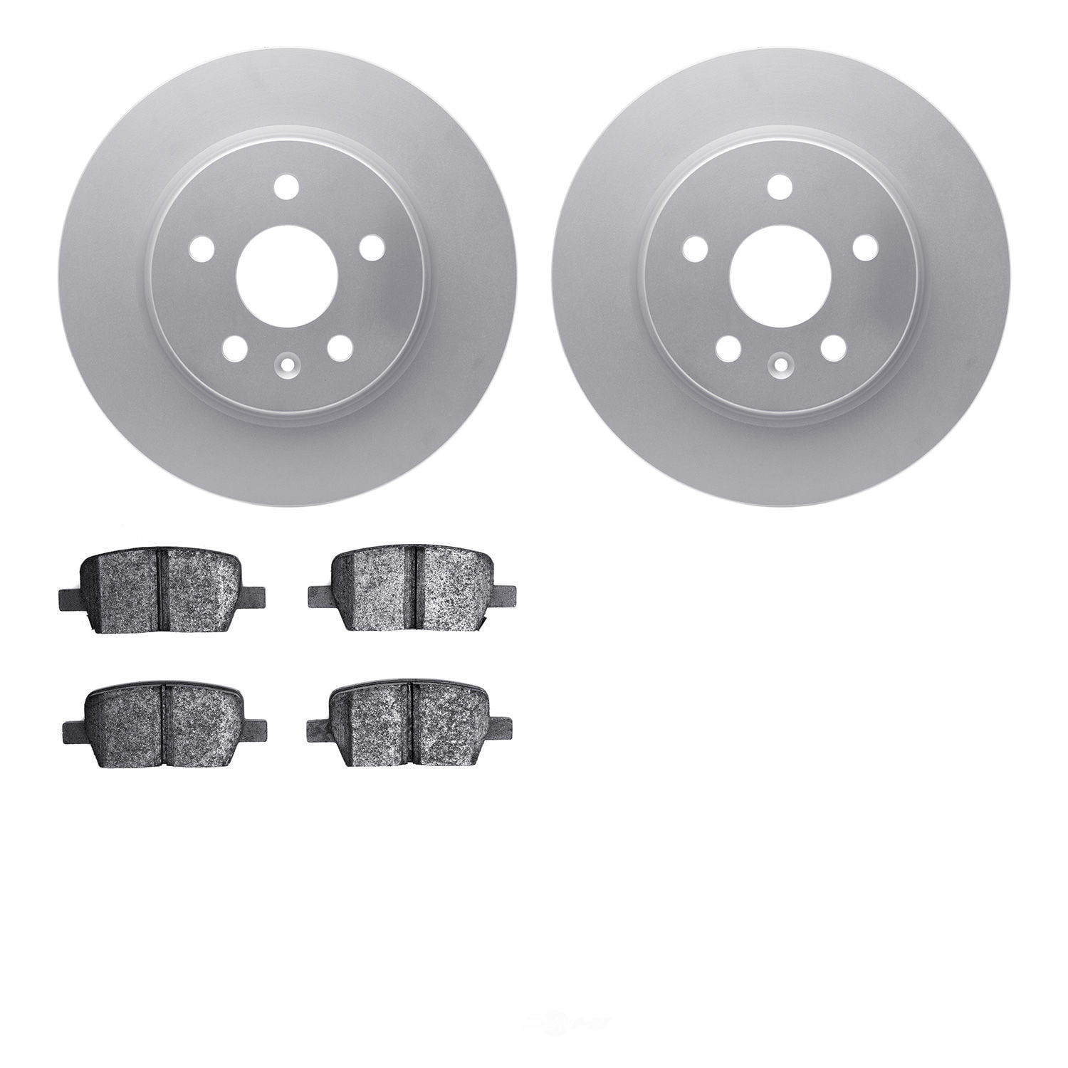 Dynamic Friction Company 4502-65049 DFC GEOSPEC Rotors with 5000 Advanced Brake Pads
