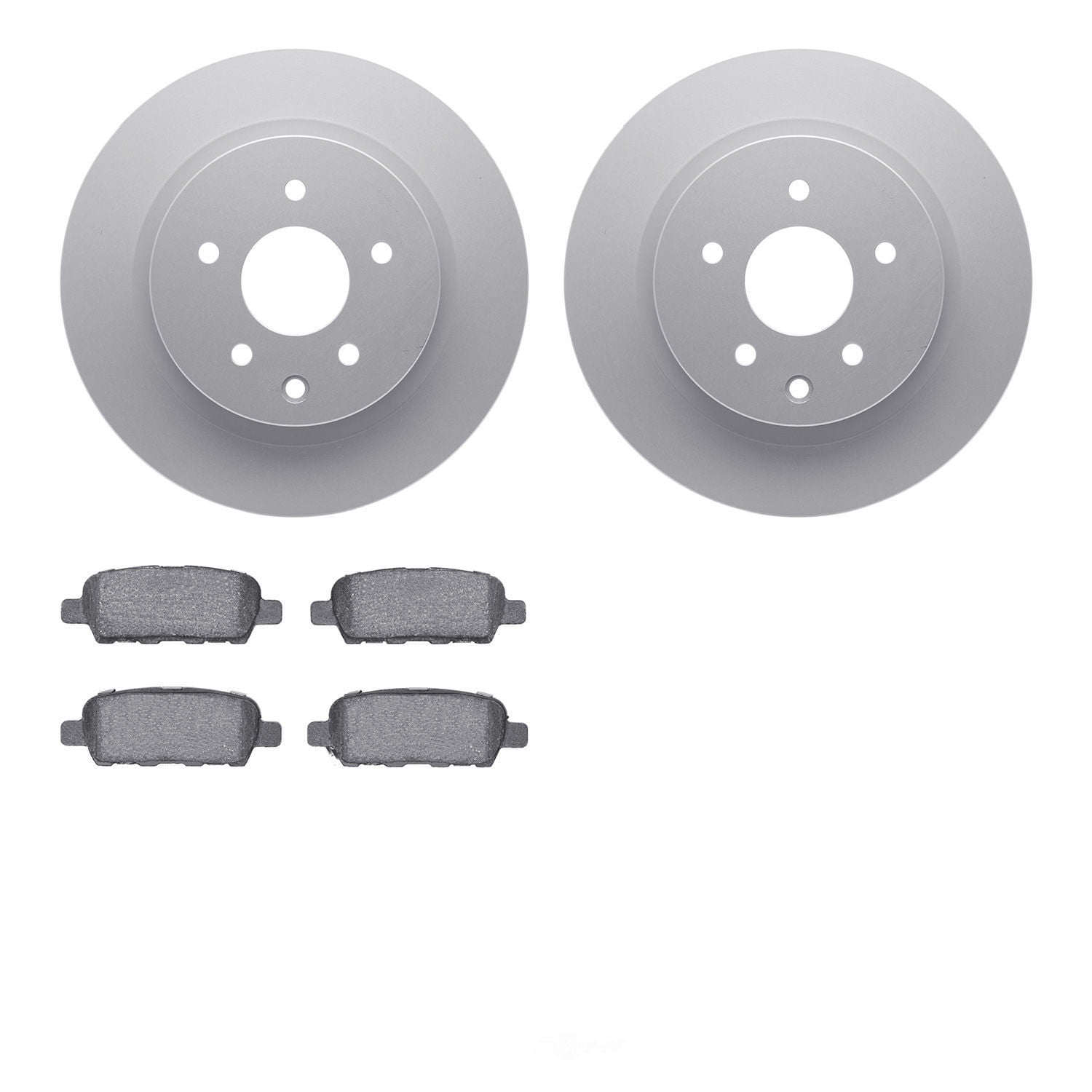 Dynamic Friction Company 4502-67098 DFC GEOSPEC Rotors with 5000 Advanced Brake Pads