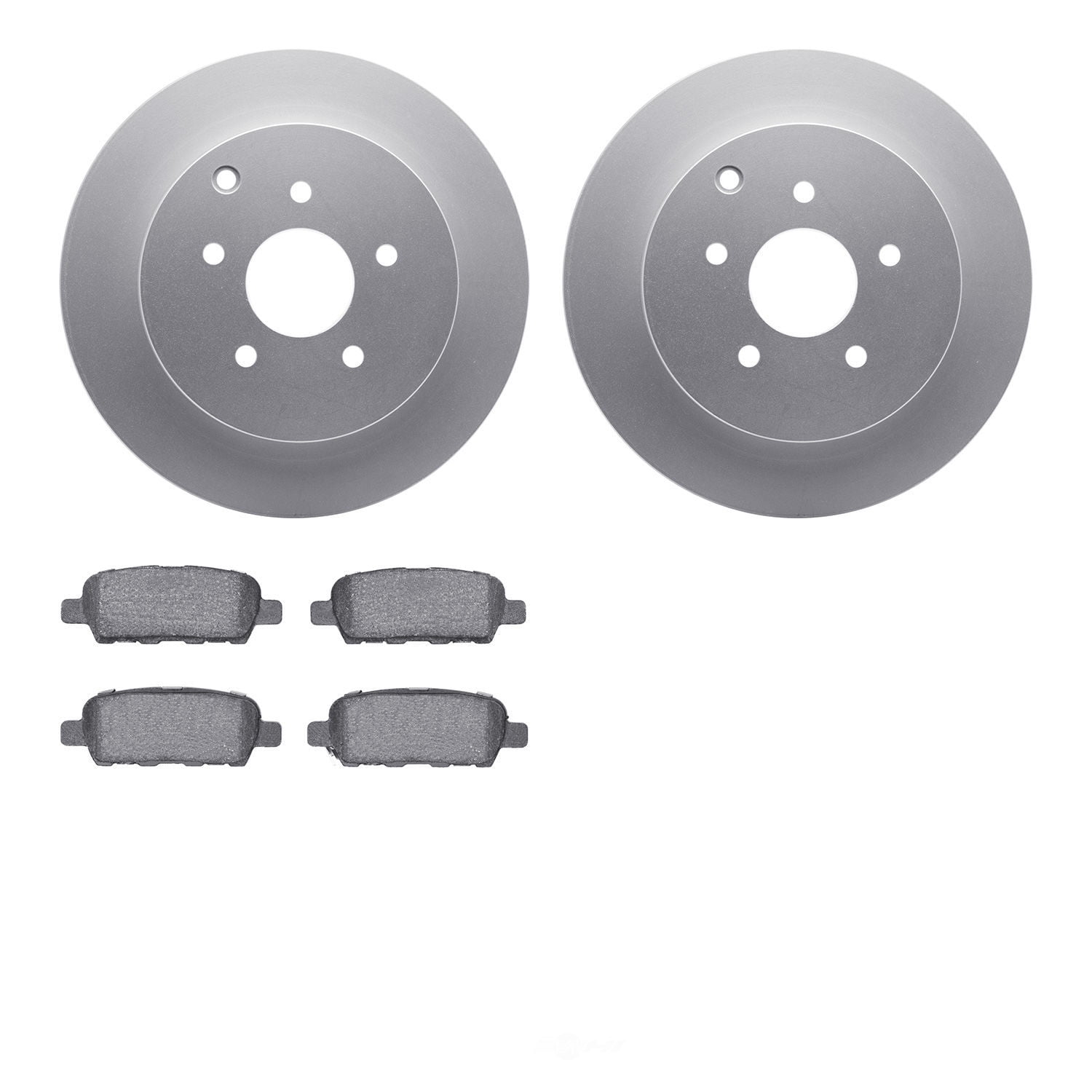 Dynamic Friction Company 4502-67128 DFC GEOSPEC Rotors with 5000 Advanced Brake Pads