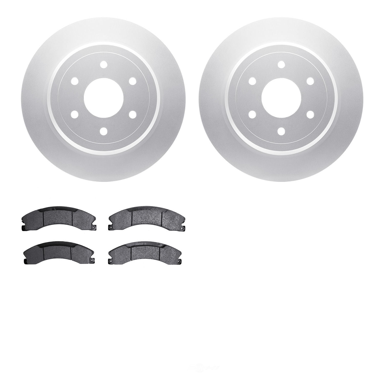 Dynamic Friction Company 4502-67155 DFC GEOSPEC Rotors with 5000 Advanced Brake Pads