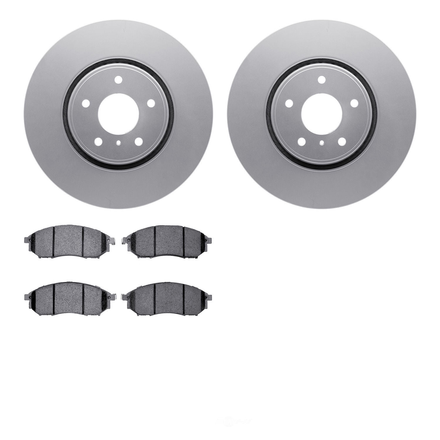 Dynamic Friction Company 4502-68025 DFC GEOSPEC Rotors with 5000 Advanced Brake Pads