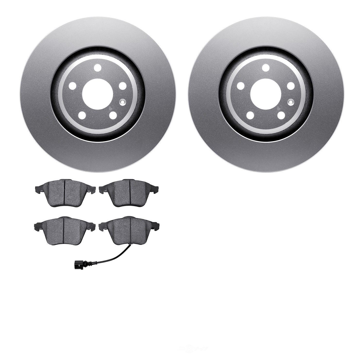 Dynamic Friction Company 4502-73128 DFC GEOSPEC Rotors with 5000 Advanced Brake Pads