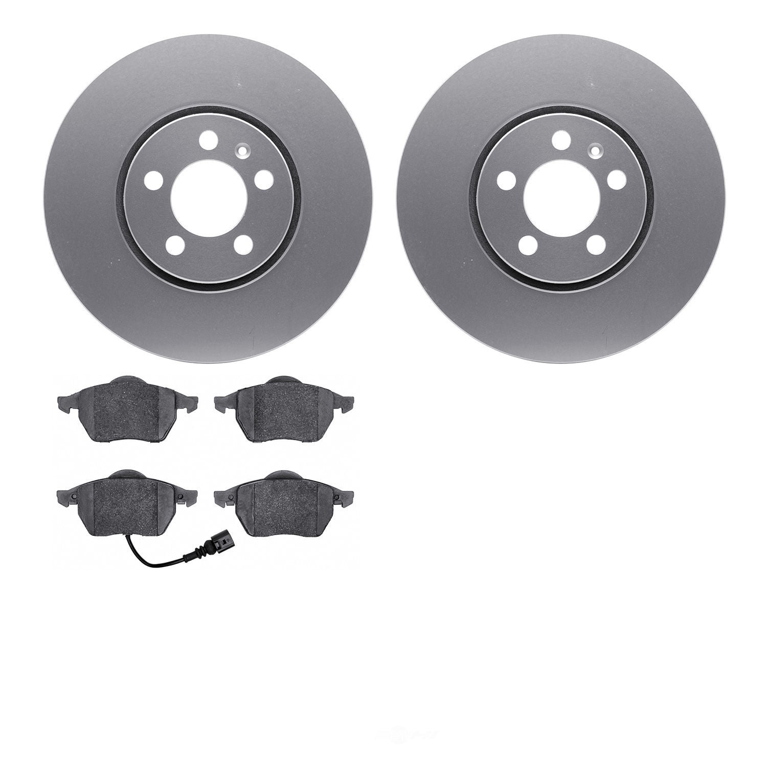 Dynamic Friction Company 4502-74096 DFC GEOSPEC Rotors with 5000 Advanced Brake Pads