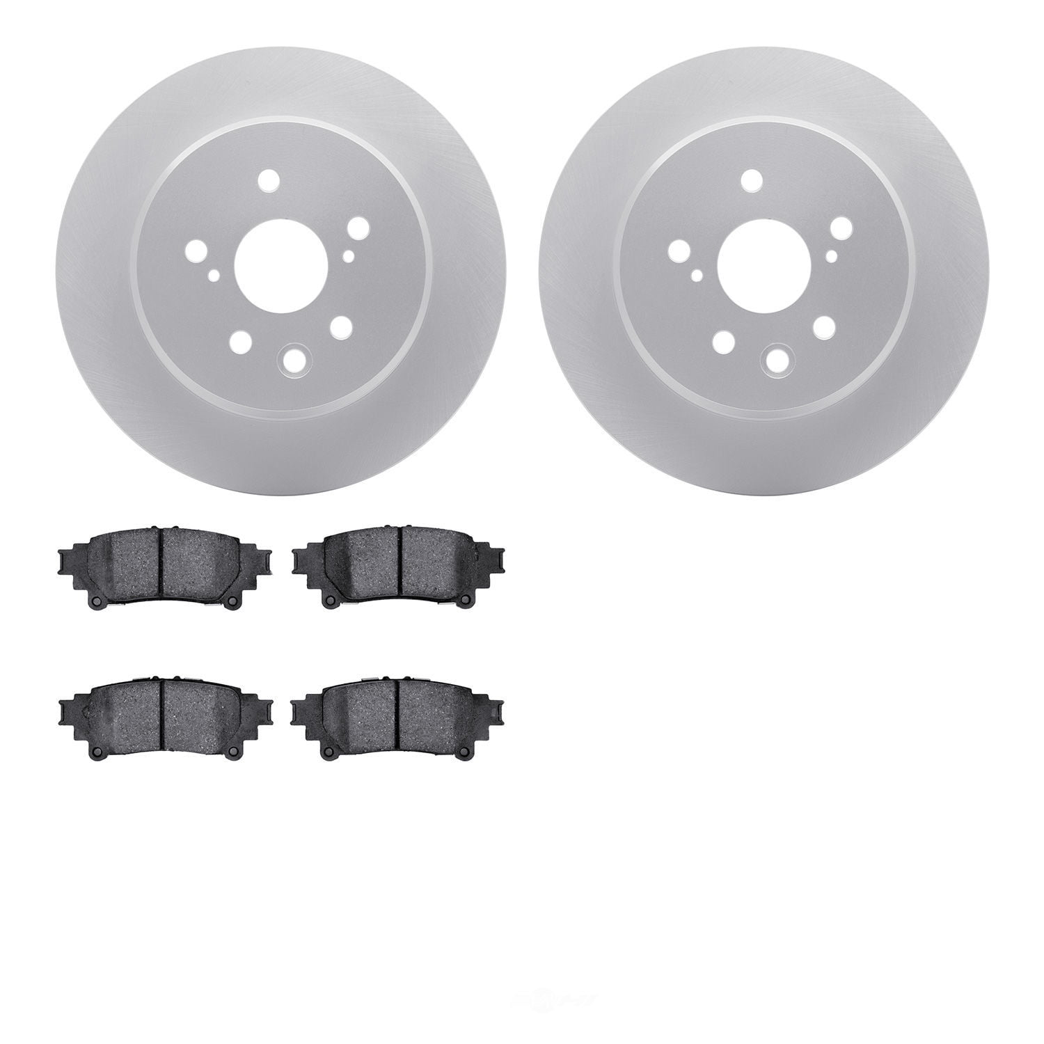 Dynamic Friction Company 4502-75050 DFC GEOSPEC Rotors with 5000 Advanced Brake Pads