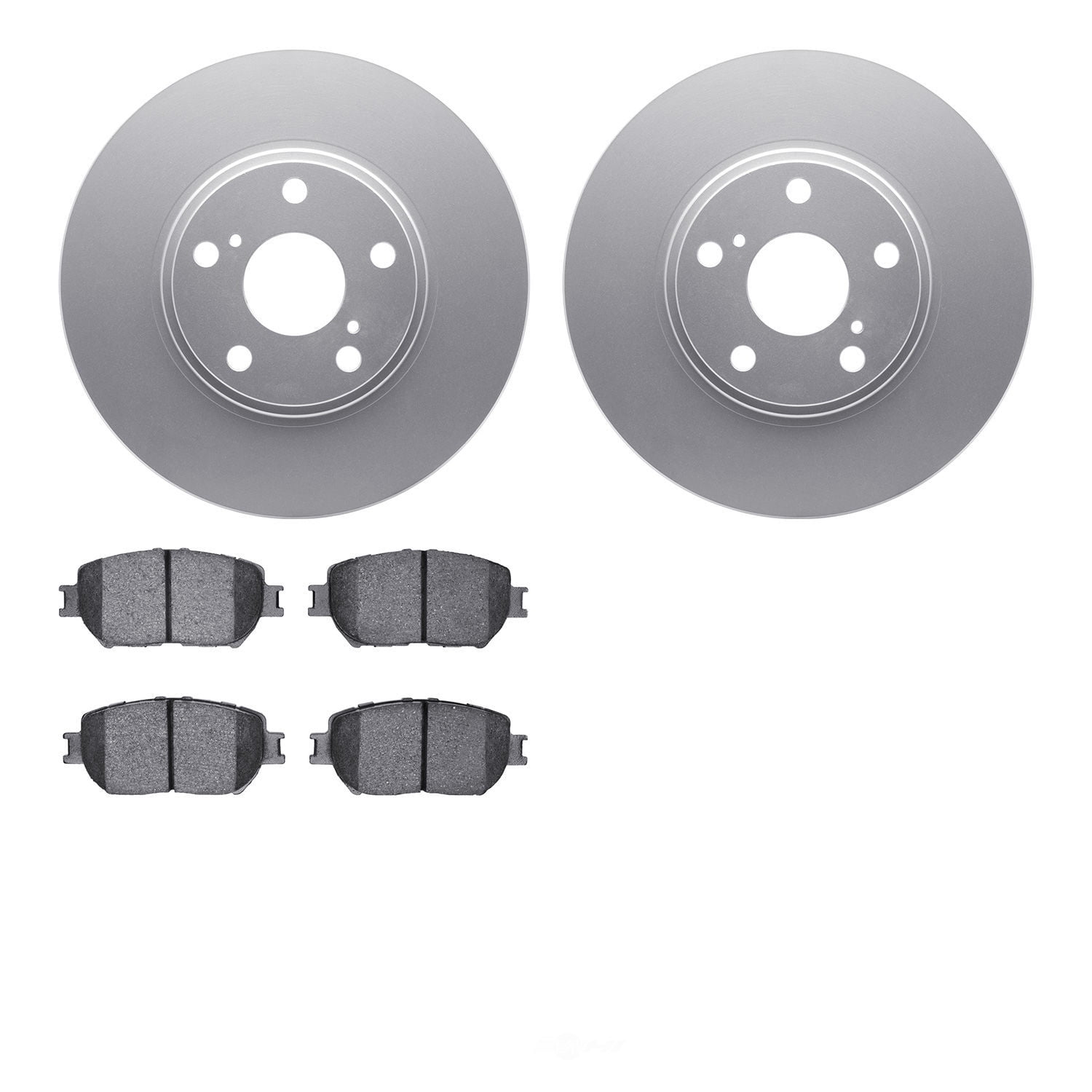 Dynamic Friction Company 4502-76107 DFC GEOSPEC Rotors with 5000 Advanced Brake Pads