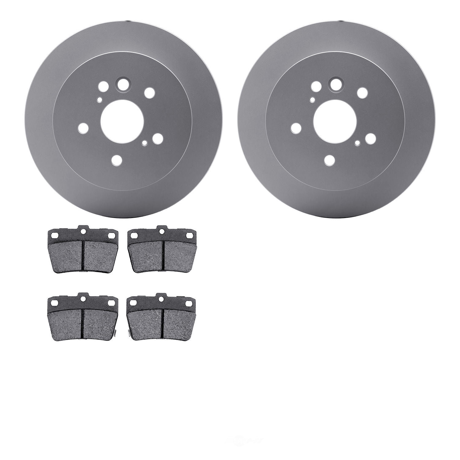 Dynamic Friction Company 4502-76171 DFC GEOSPEC Rotors with 5000 Advanced Brake Pads