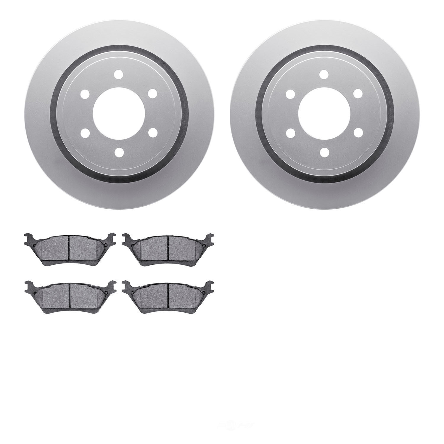 Dynamic Friction Company 4502-99186 DFC GEOSPEC Rotors with 5000 Advanced Brake Pads
