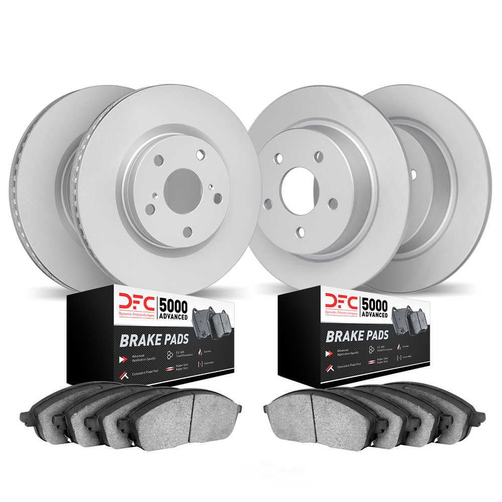Dynamic Friction Company 4504-55002 DFC GEOSPEC Rotors with 5000 Advanced Brake Pads