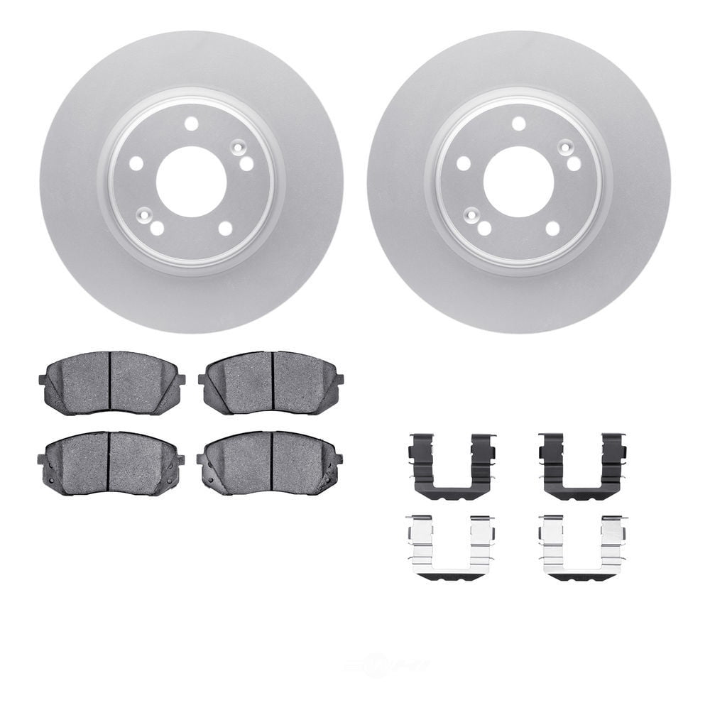 Dynamic Friction Company 4512-03181 DFC GEOSPEC Coated Rotors with 5000 Brake Pads - Ceramic and