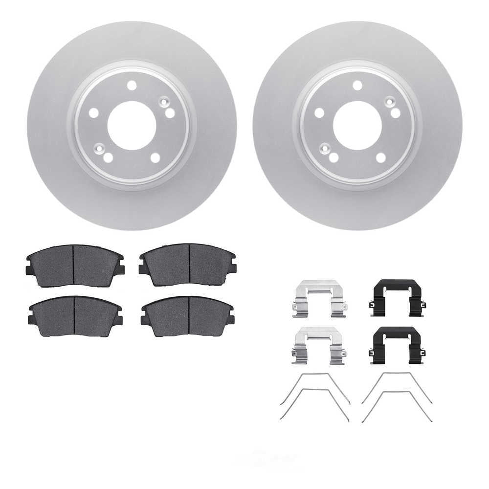Dynamic Friction Company 4512-03183 DFC GEOSPEC Coated Rotors with 5000 Brake Pads - Ceramic and
