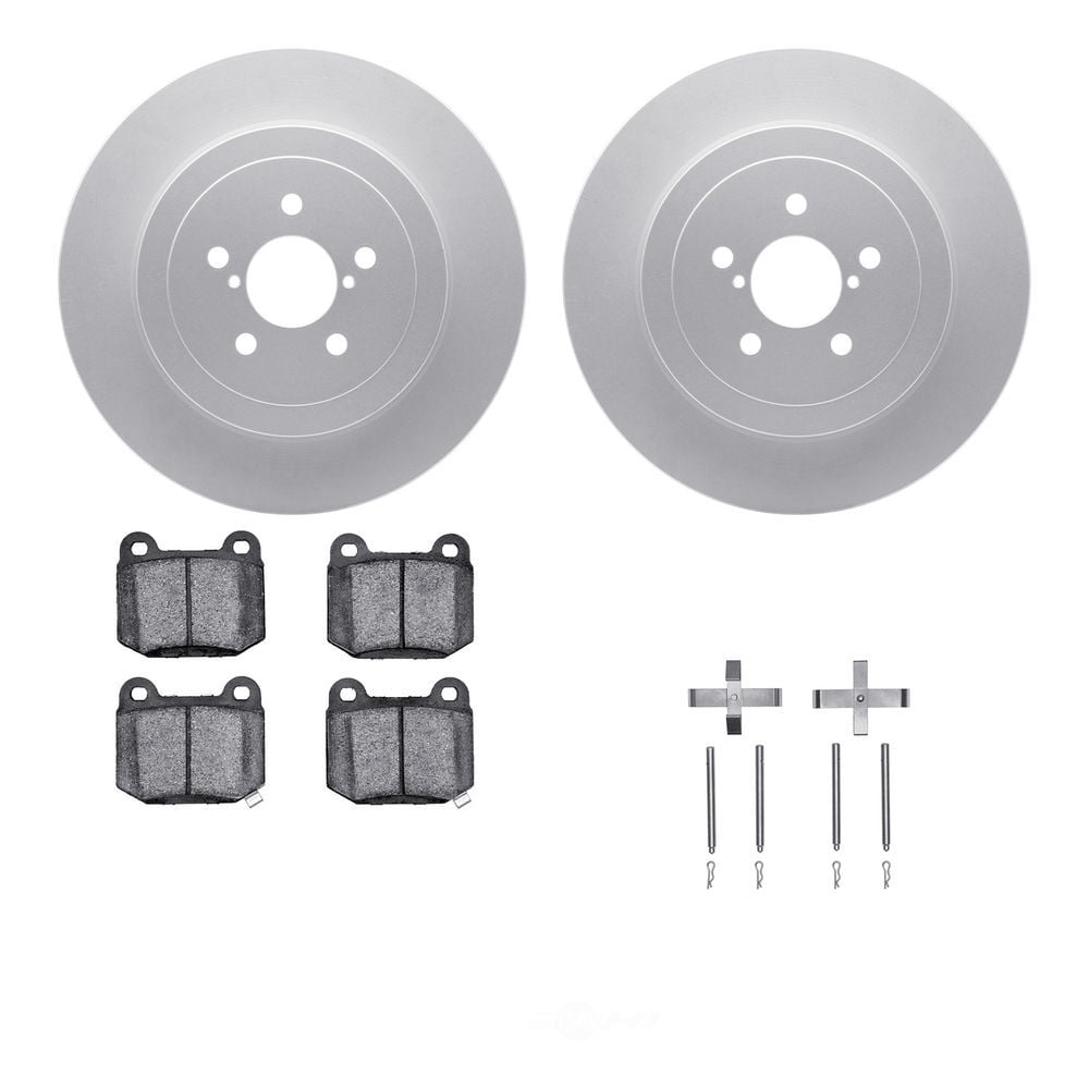 Dynamic Friction Company 4512-13054 DFC GEOSPEC Coated Rotors with 5000 Brake Pads - Ceramic and