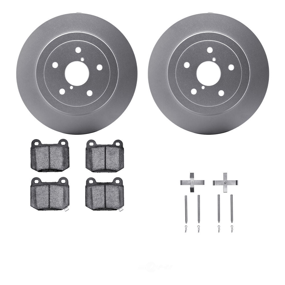 Dynamic Friction Company 4512-13058 DFC GEOSPEC Coated Rotors with 5000 Brake Pads - Ceramic and