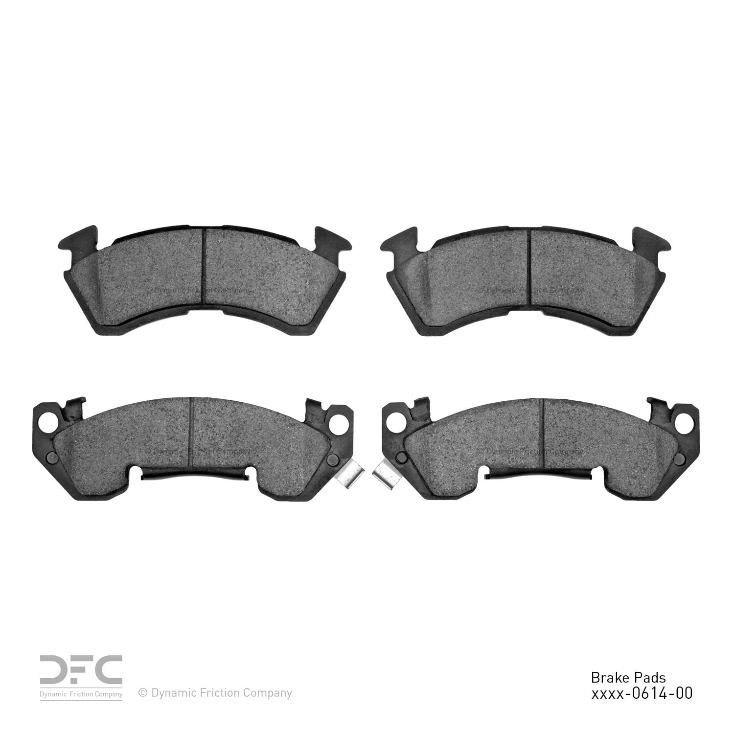 Dynamic Friction Company 5000 Advanced Brake Pads - Semi Metallic 1551-0614-00-Front Set
