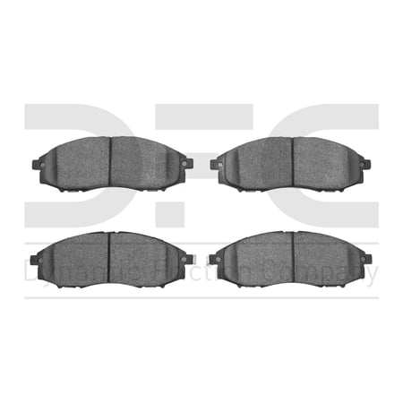 Dynamic Friction Company 5000 Advanced Brake Pads - Semi Metallic 1551-0830-00-Front Set For 2000-2004 Nissan Xterra, 2003-2004 Nissan Frontier