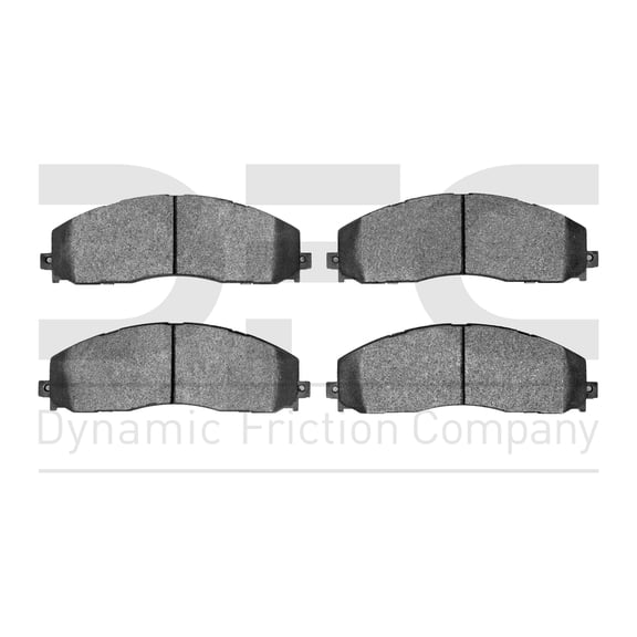 Dynamic Friction Company 5000 Advanced Brake Pads - Semi Metallic 1551-1680-00-Front Set For 2011-2022 Ford F-350 Super Duty, 2012-2022 Ford F-250 Super Duty, 2013-2016 Ford F-450 Super Duty