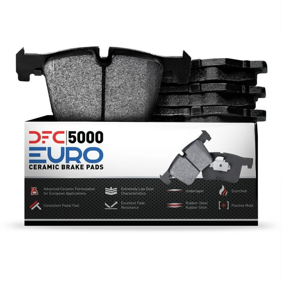 Dynamic Friction Company 5000 Euro Ceramic Brake Pads 1600-1843-00-Front Set For 2014-2022 Jeep Cherokee