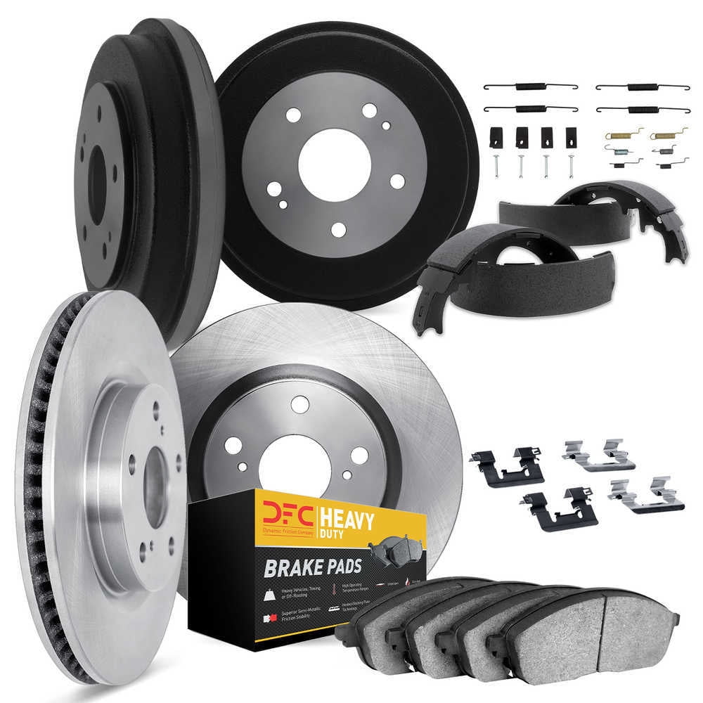 Dynamic Friction Company 6284-48211 DFC Rotors with Heavy Duty Brake Pads includes DFC Drums Shoes