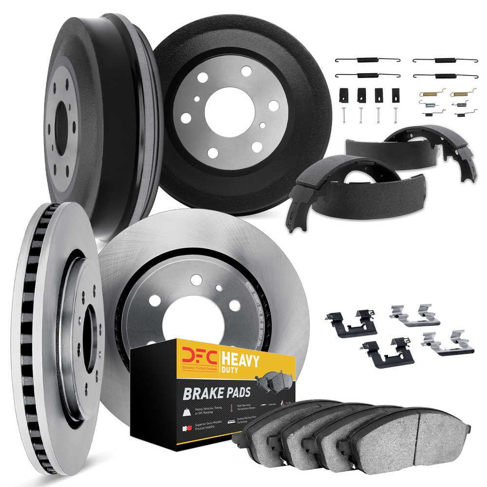 Dynamic Friction Company 6284-48238 DFC Rotors with Heavy Duty Brake Pads includes DFC Drums Shoes