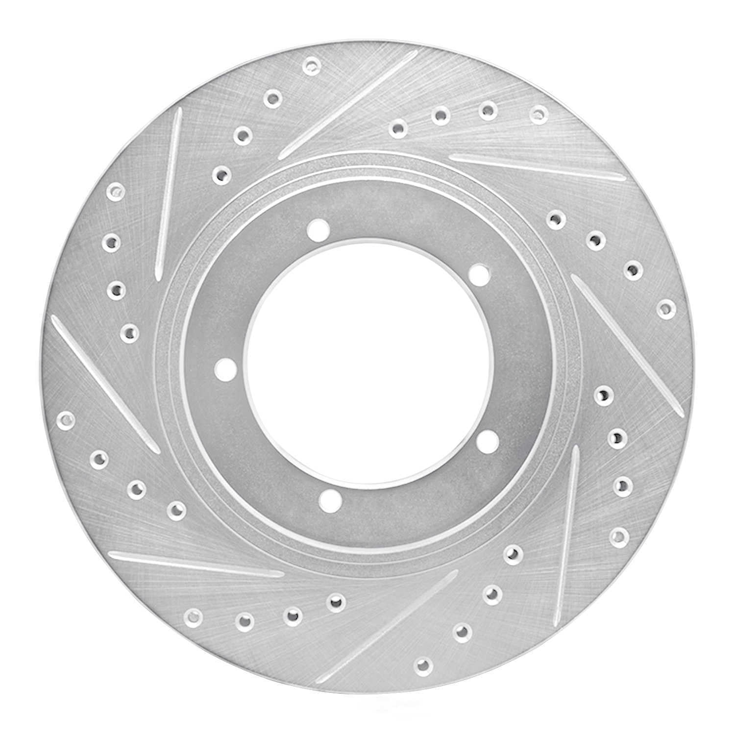Dynamic Friction Company 631-02018L DFC Brake Rotor - Drilled And Slotted - Silver