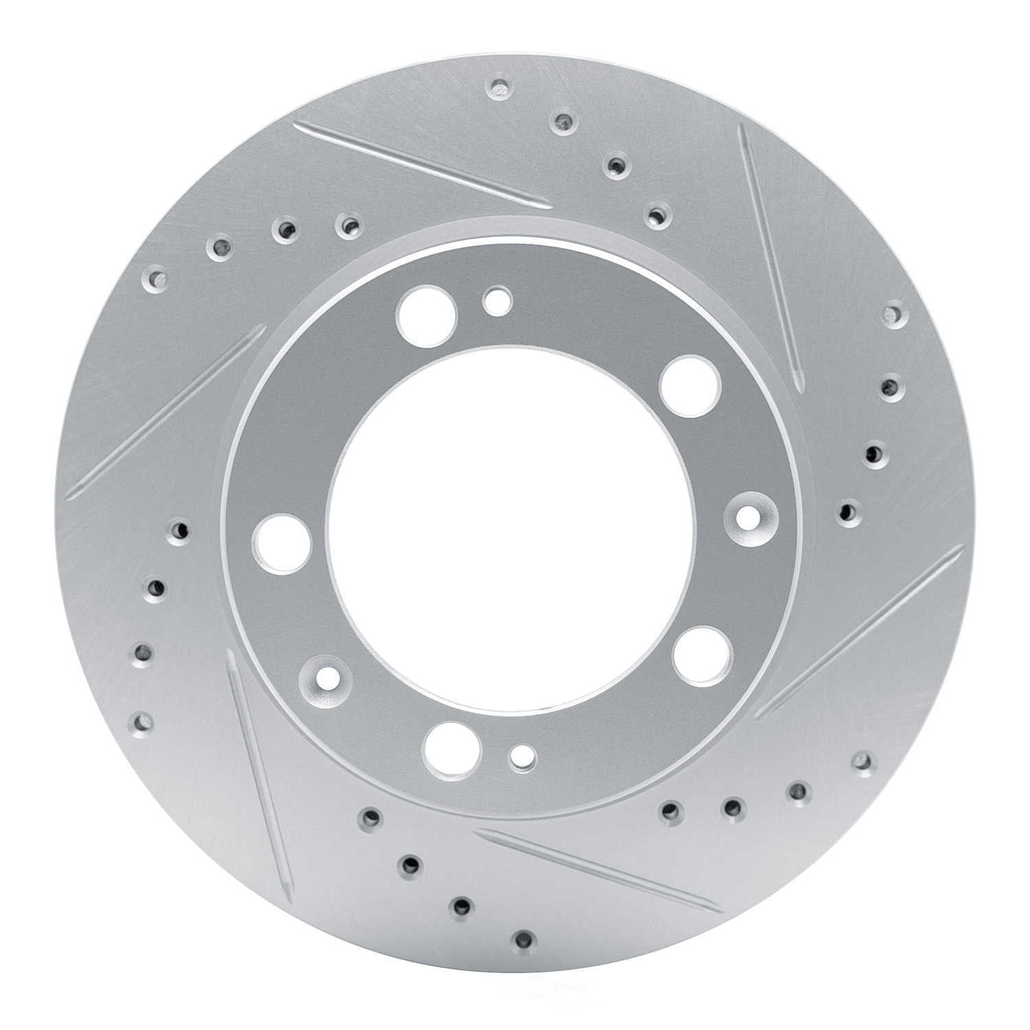 Dynamic Friction Company 631-02019R DFC Brake Rotor - Drilled And Slotted - Silver