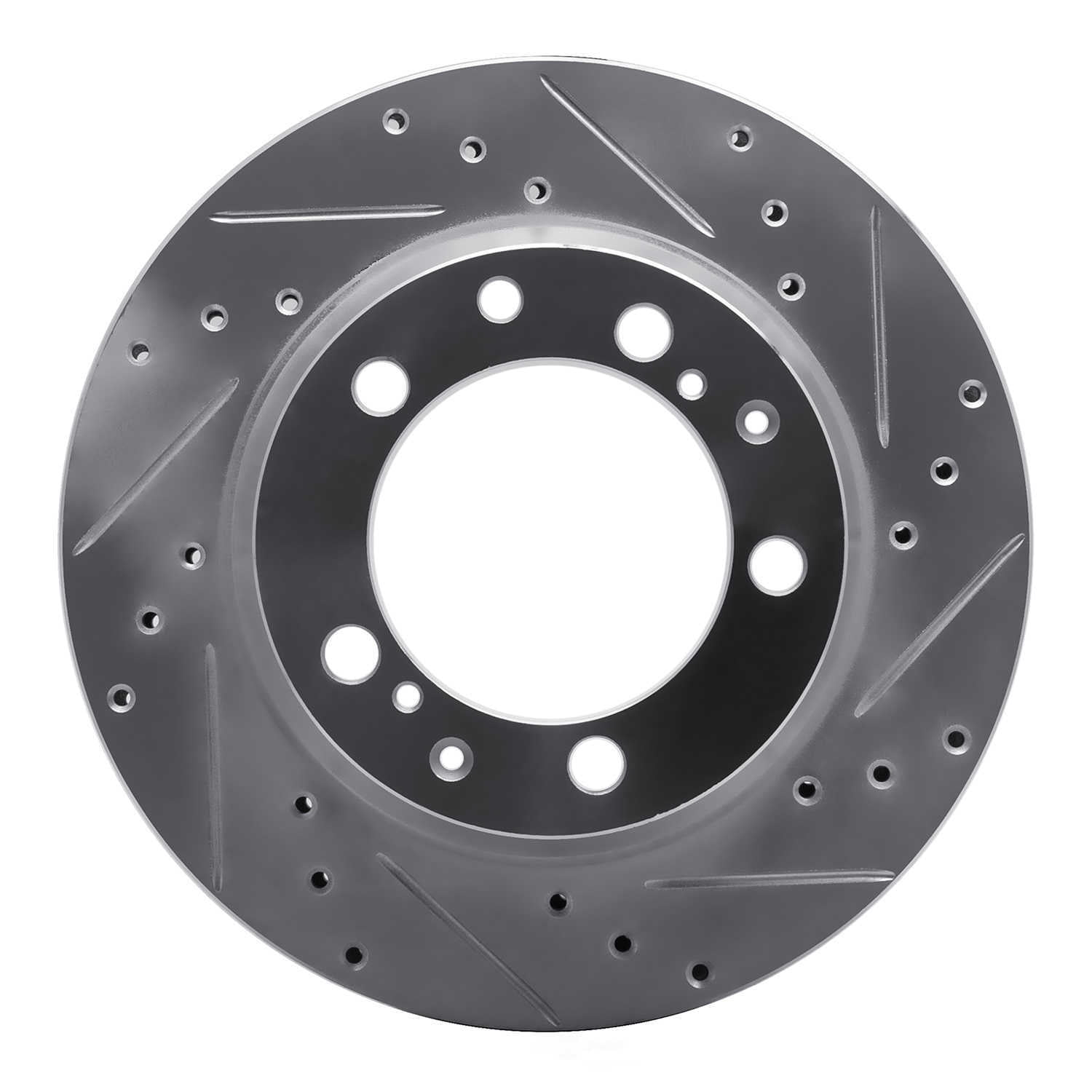 Dynamic Friction Company 631-02021R DFC Brake Rotor - Drilled And Slotted - Silver