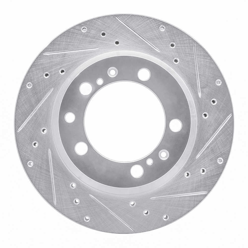 Dynamic Friction Company 631-02031D DFC Brake Rotor - Drilled And Slotted - Silver