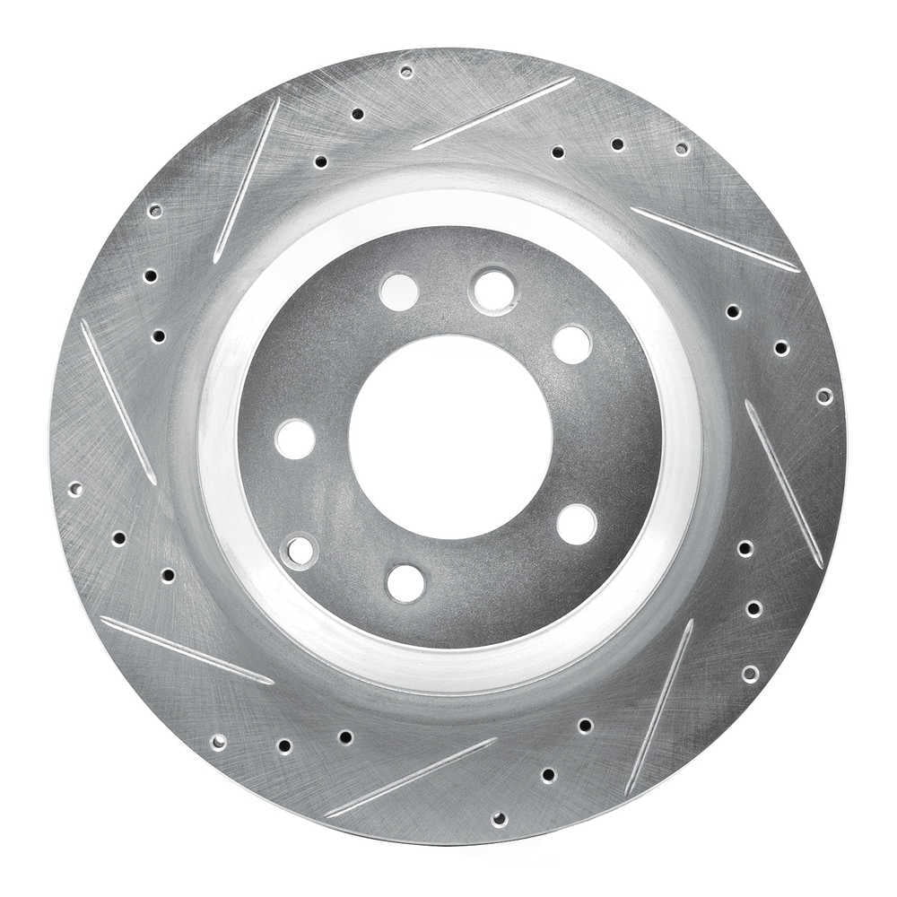 Dynamic Friction Company 631-02089L DFC Brake Rotor - Drilled And Slotted - Silver