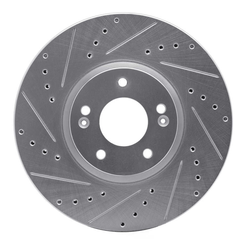 Dynamic Friction Company 631-03047L DFC Brake Rotor - Drilled And Slotted - Silver