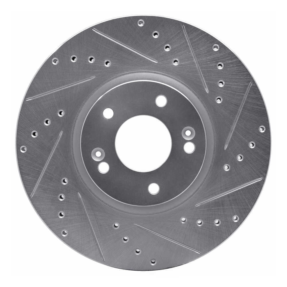 Dynamic Friction Company 631-03047R DFC Brake Rotor - Drilled And Slotted - Silver