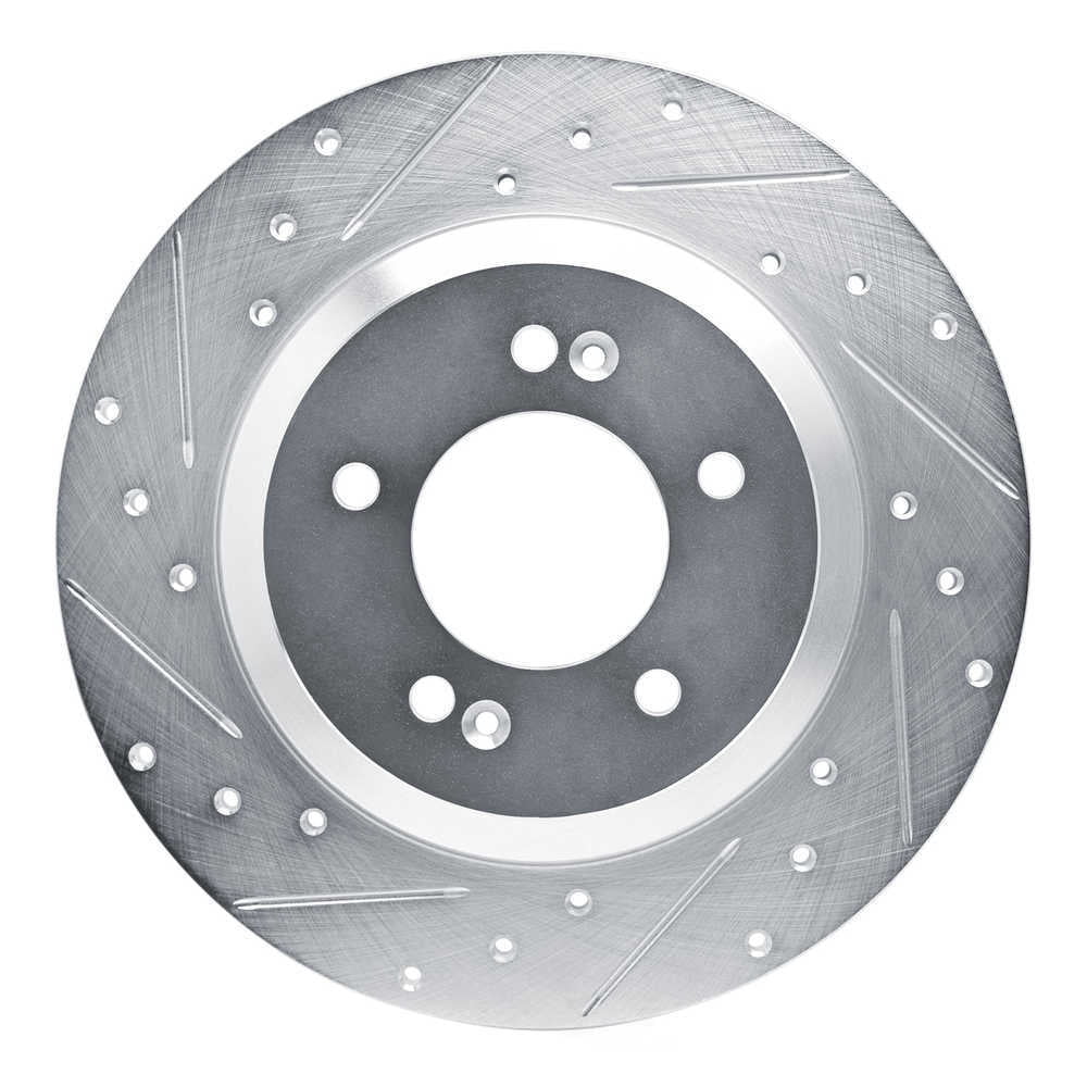 Dynamic Friction Company 631-03065L DFC Brake Rotor - Drilled And Slotted - Silver