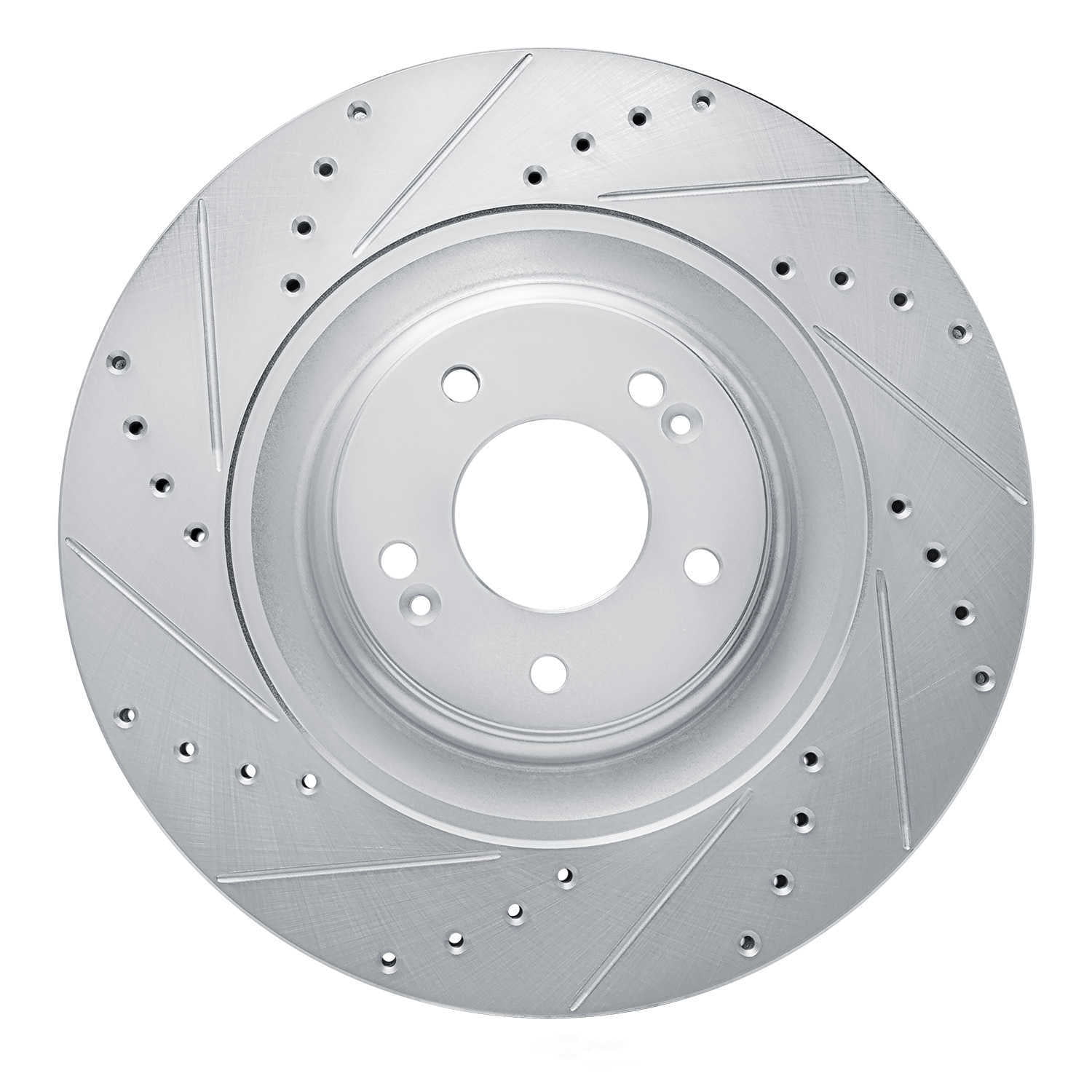 Dynamic Friction Company 631-03070L DFC Brake Rotor - Drilled And Slotted - Silver