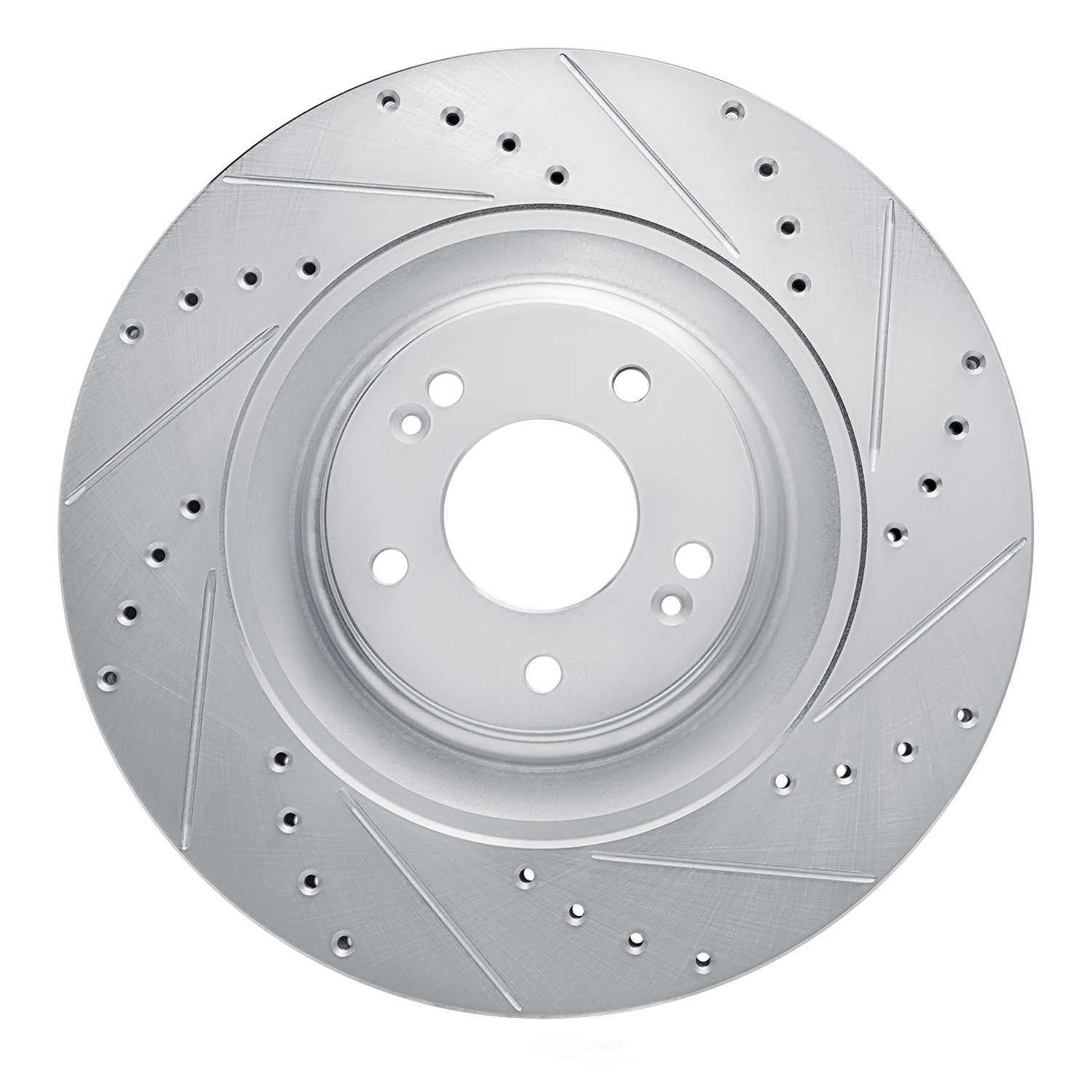 Dynamic Friction Company 631-03070R DFC Brake Rotor - Drilled And Slotted - Silver