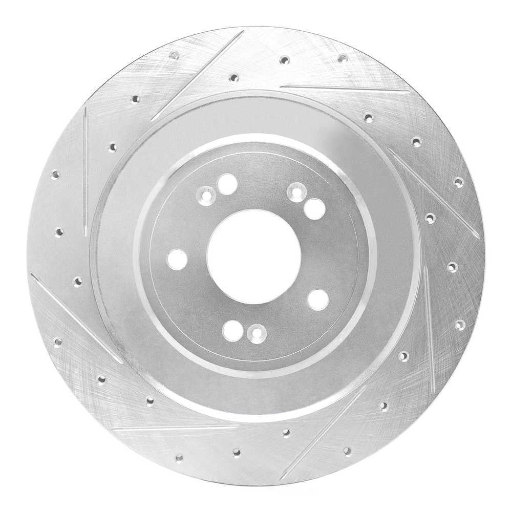 Dynamic Friction Company 631-10007L DFC Brake Rotor - Drilled And Slotted - Silver