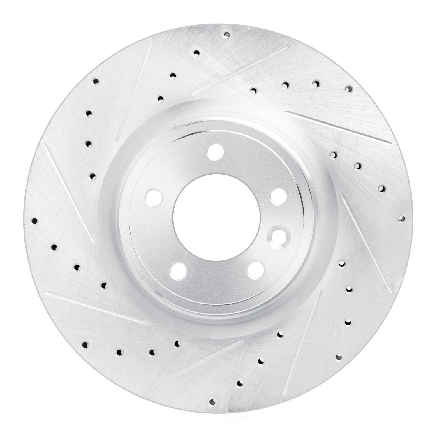 Dynamic Friction Company 631-11032L DFC Brake Rotor - Drilled And Slotted - Silver