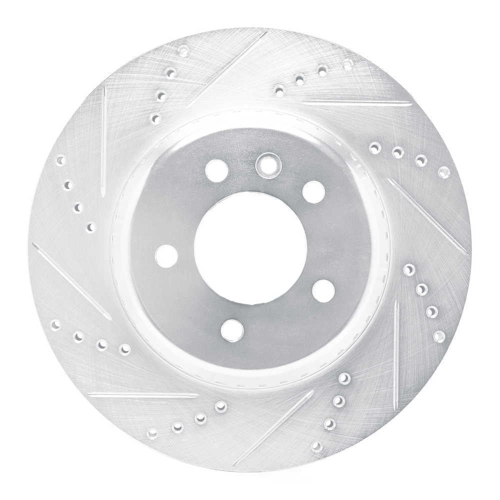Dynamic Friction Company 631-11037L DFC Brake Rotor - Drilled And Slotted - Silver