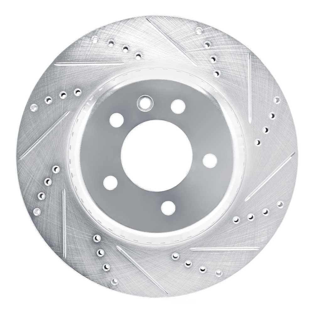 Dynamic Friction Company 631-11037R DFC Brake Rotor - Drilled And Slotted - Silver