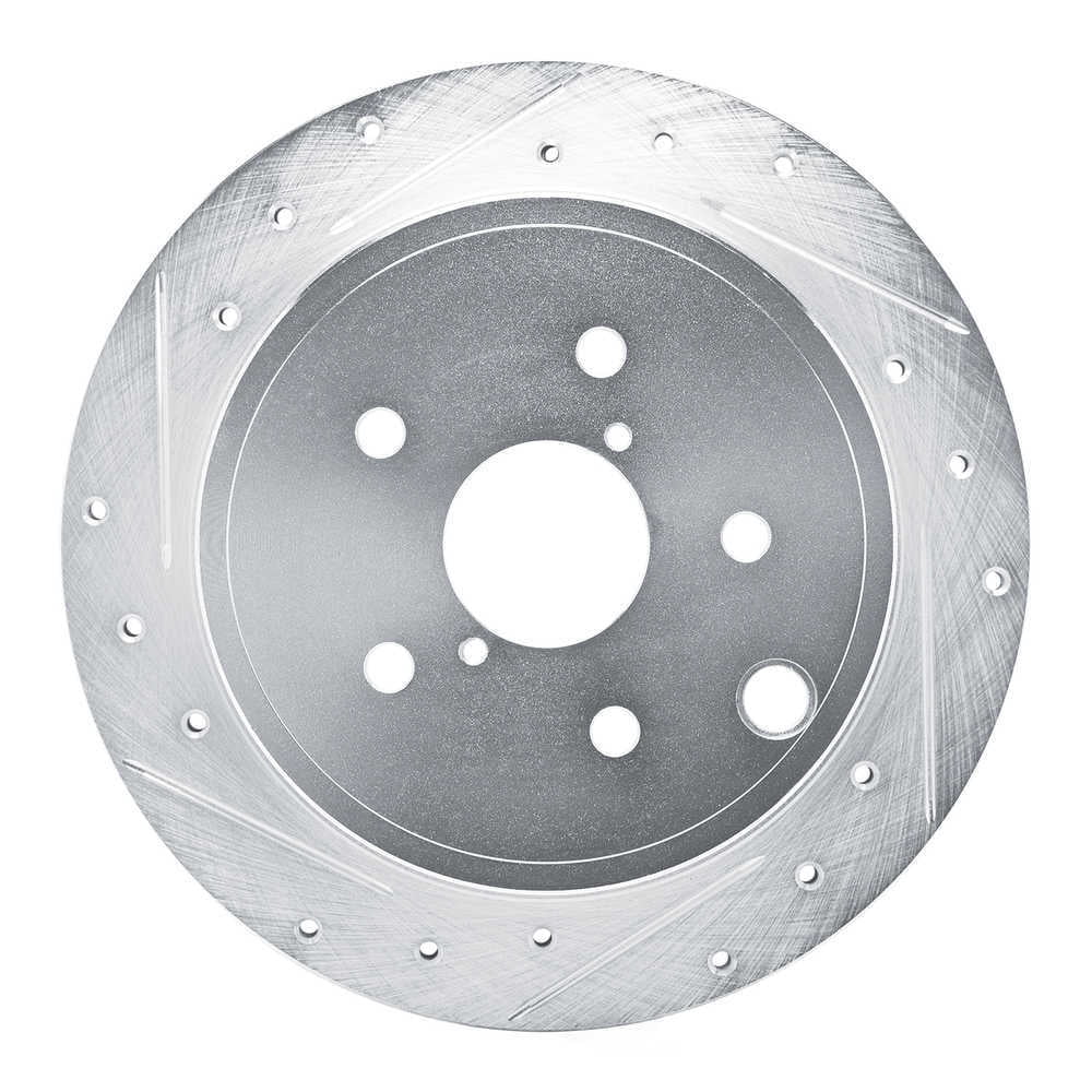 Dynamic Friction Company 631-13050L DFC Brake Rotor - Drilled And Slotted - Silver