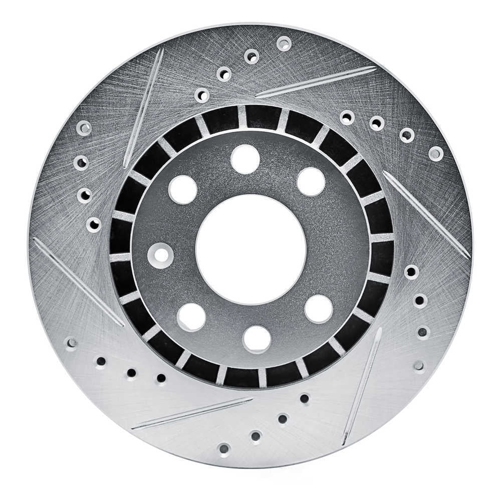 Dynamic Friction Company 631-18000L DFC Brake Rotor - Drilled And Slotted - Silver