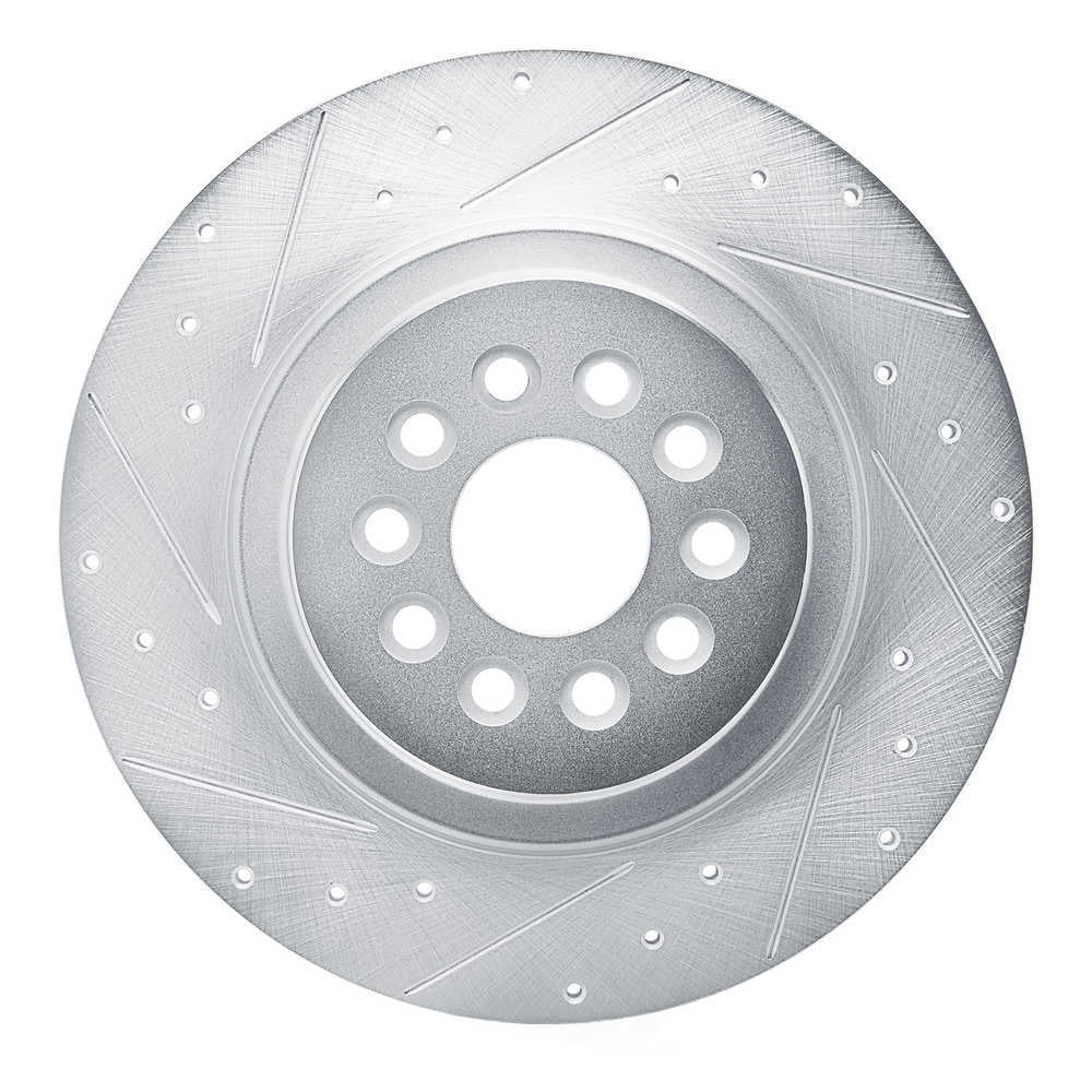 Dynamic Friction Company 631-20015L DFC Brake Rotor - Drilled And Slotted - Silver