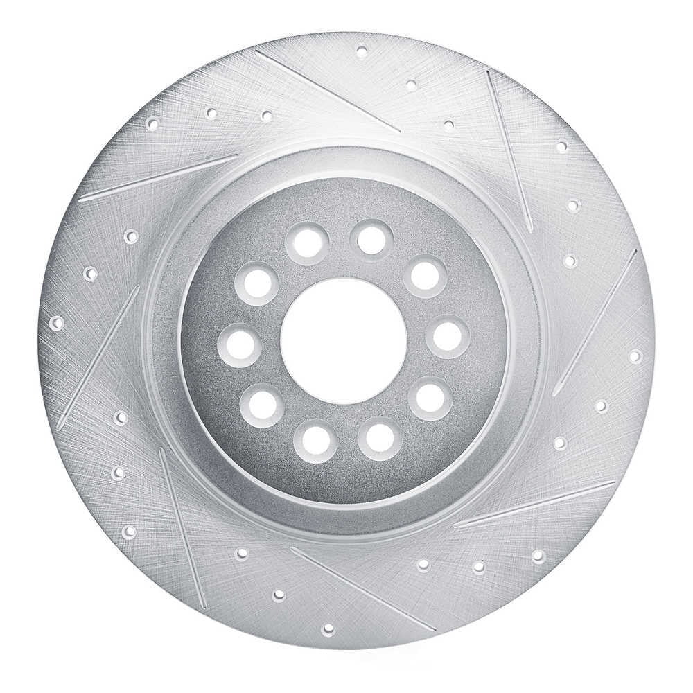 Dynamic Friction Company 631-20015R DFC Brake Rotor - Drilled And Slotted - Silver