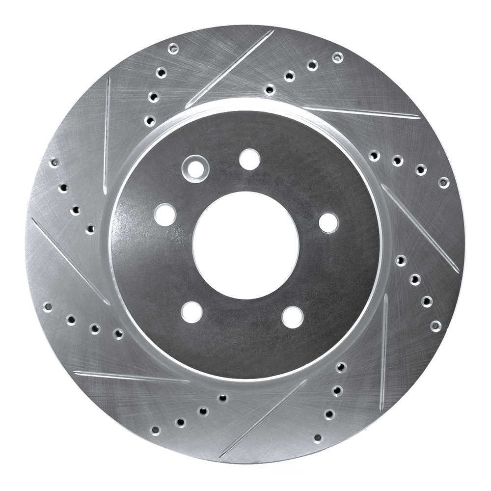 Dynamic Friction Company 631-20017L DFC Brake Rotor - Drilled And Slotted - Silver