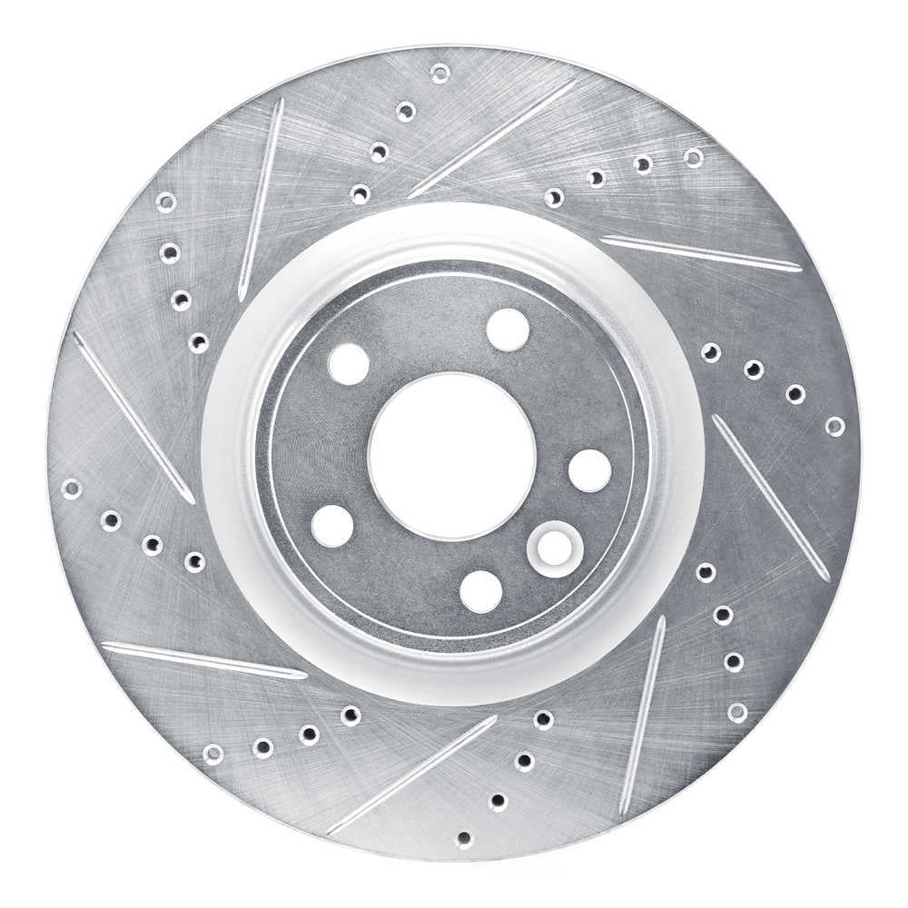 Dynamic Friction Company 631-20042L DFC Brake Rotor - Drilled And Slotted - Silver