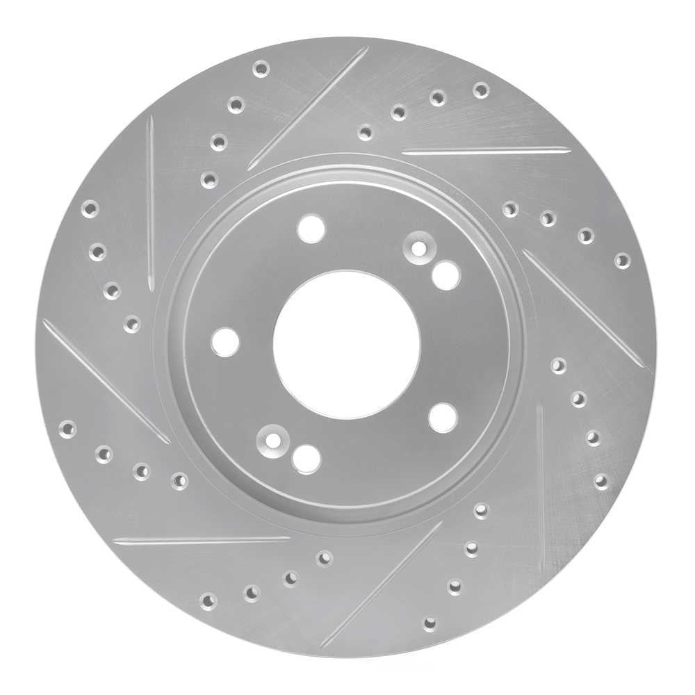 Dynamic Friction Company 631-21032L DFC Brake Rotor - Drilled And Slotted - Silver
